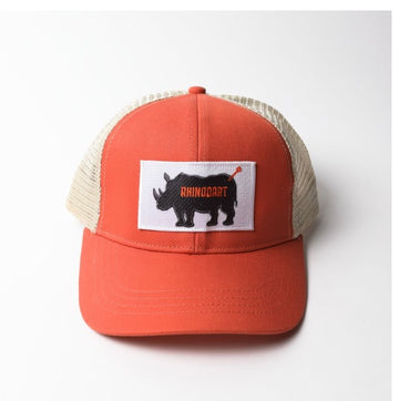 Rhinodart Orange Mesh Back Trucker Hat